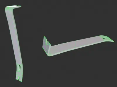 Crowbar hammer Low-poly 3D model