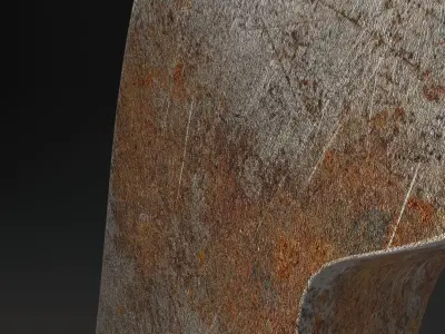 Rusty Axe Free low-poly 3D model