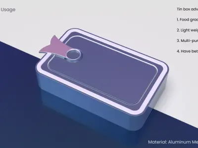 Tin Box Metal Packaging 3D model