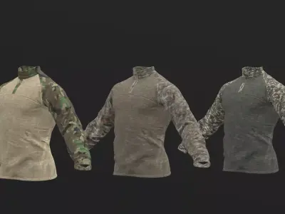 Mens Tactical Military Combat Shirt Long Sleeve 3D model