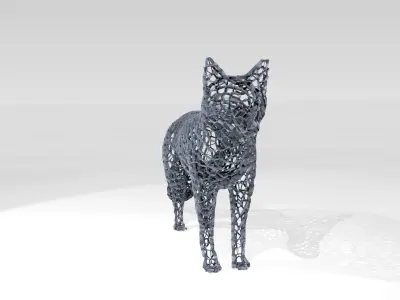 Fox Voronoi 3D model