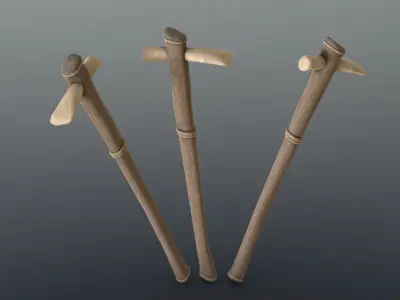 Hoe - Bone Low-poly 3D model
