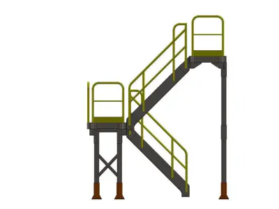 Escadas do mezanino Low-poly 3D model