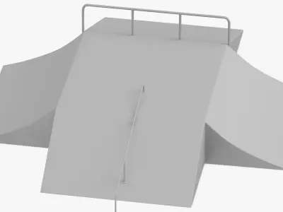 Skate Ramp - Fun Box 02 Free 3D model