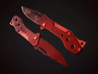 Knife 4 B Low-poly 3D model