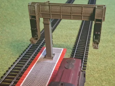 Deutsche Bahn Double Signal Bridge Mod1 1-87 FDM color 3D print model