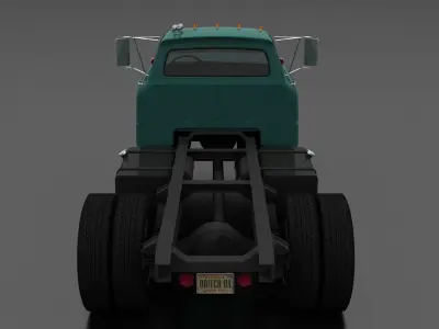 F-Series F-800 Truck Chassis 1964 Low-poly 3D model