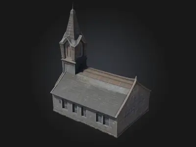 Stone Chapel  Sacred Serenity in Stone 3D model