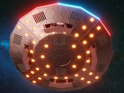 Flying Saucer- Low Poly Low-poly 3D model