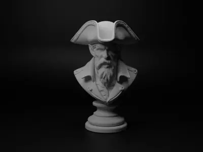 Pirate Bust Chess 3D print model buy