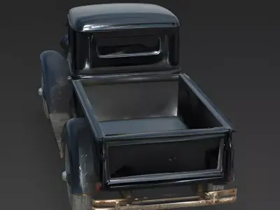 Realistic 1930s Rural Pickup Truck 3D Model Low-poly 3D model
