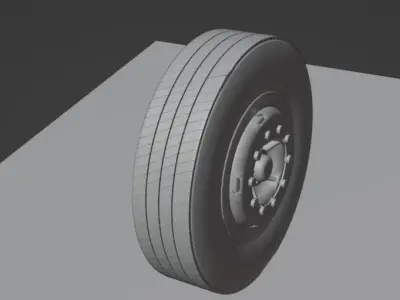 TRUCK WHEEL - Heavy truck front wheel Free 3D model 3D print model