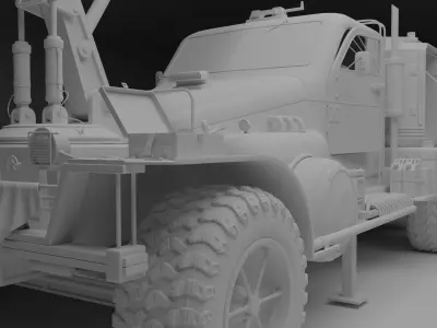 Survival crane truck resource harvester 3D model