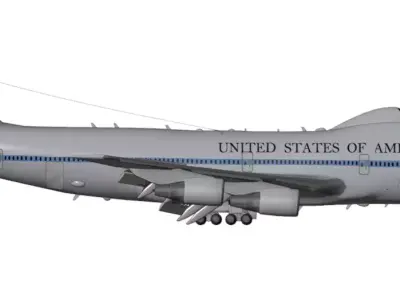 Boeing E4 Advanced Airborne Command Post - The NIGHTWATCH PLANE  Low-poly 3D model