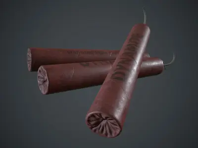 Dynamite PBR Game Ready pair of cigars Low-poly 3D model