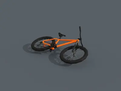 Mountain Bike Lowpoly Bicycle Low-poly 3D model
