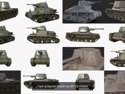 Tank Collection Mental ray 007 3D Model Pack