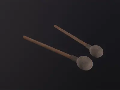 Drum Mallet 3D Model Low-poly 3D model