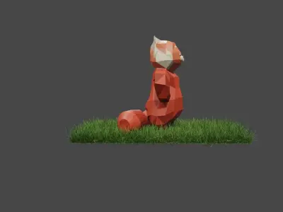 Low Poly Mei Lee as Giant Panda in Turning Red 3D model