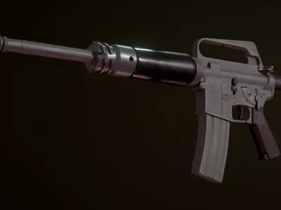 M231 Firing Port Weapon Low-poly 3D model