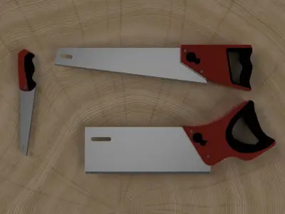 Handsaws kit  Low-poly 3D model