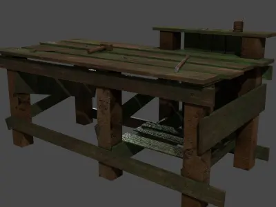 Workbench PBR Low-poly game ready Low-poly 3D model