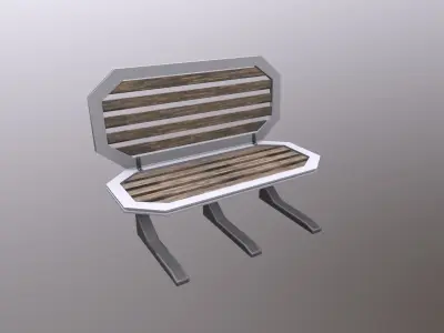 Simple Sci-fi Bench Free 3D model