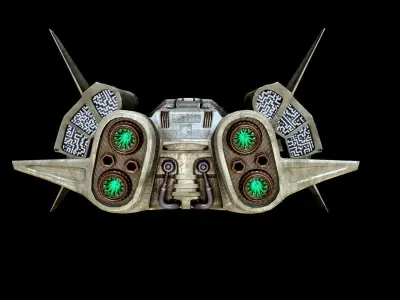 Spaceship 3D model  Low-poly 3D model