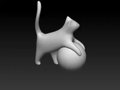 Stylized Cat - n4 3D model