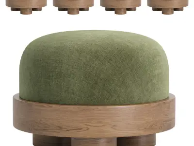 Minimalist Ottoman 3D model