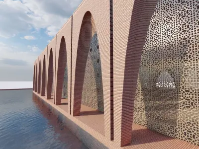 Athasenti - ancient building - arched structure 3D model