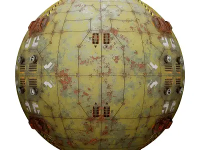 PBR Sci-Fi Industrial Texture 53 Low-poly 3D model