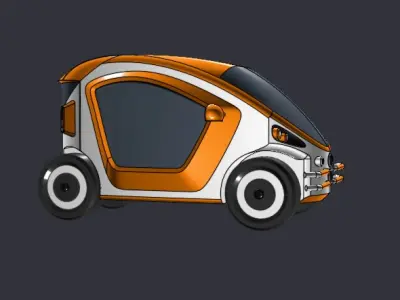 Electric toycar concept 3D print model