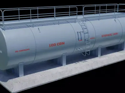 Oil storage tank 3A 3D model