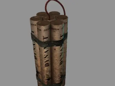 germany Dynamite WW2 Low-poly 3D model