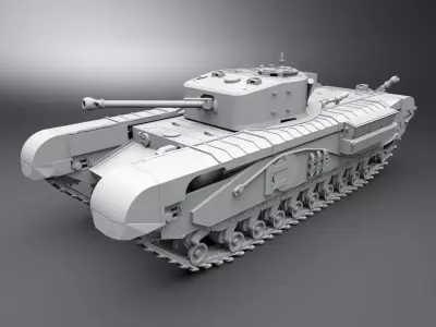 Churchill Tank scale model    3D print model