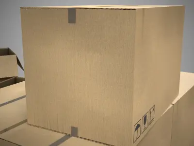 The collection is a low-poly 3D model pallet with boxes Low-poly 3D model