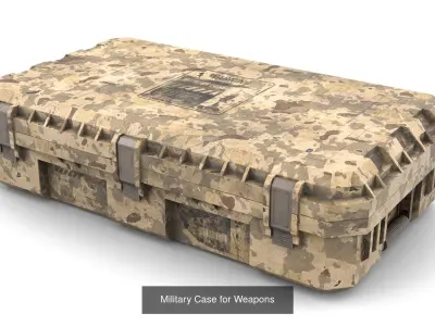 Military Suitcase Set 3D Model Pack