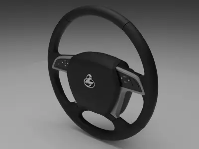 Car Steering Wheel 3D Model  PBR Textures High Detail 3D model
