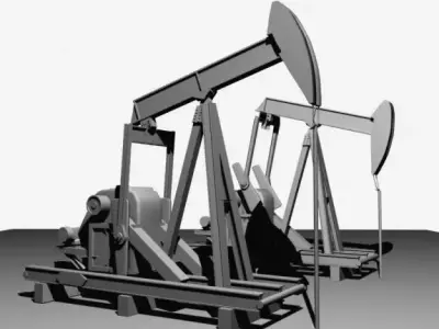 Oil Field Pump Jack 3D model