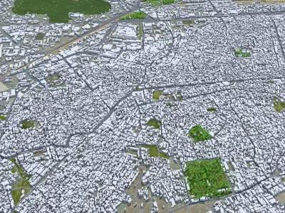 Peshawar Pakistan 30km Low-poly 3D model