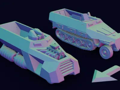 Dystopian APC truck 3D print model