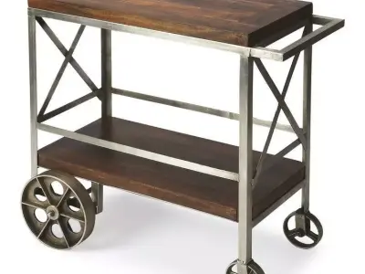 Kealy Metal Bar Cart 3D model