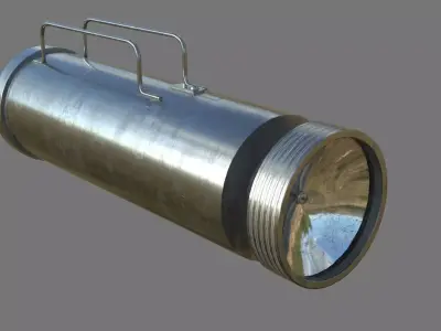 Antique Flashlight 3D model