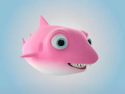 Female Baby Shark 3D model purchase