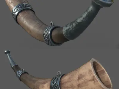 LowPoly Horn for FREE Free low-poly 3D model