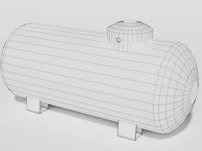 Rusty Old Gas Tank Free low-poly 3D model