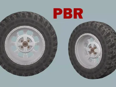 Car-Truck Wheel CC Low-poly 3D Model Low-poly 3D model