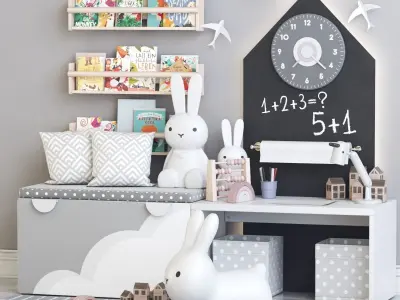 Childrens furniture and toys 3 3D model