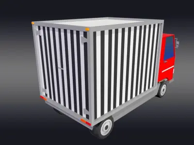 Cartoonish Truck 3D model